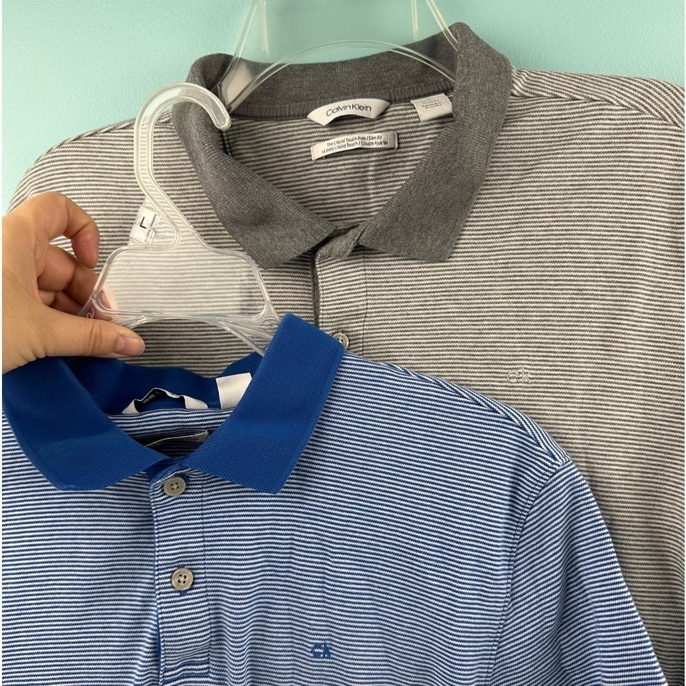 Calvin Klein Set of 2 mens polo shirts, size large, excellent condition